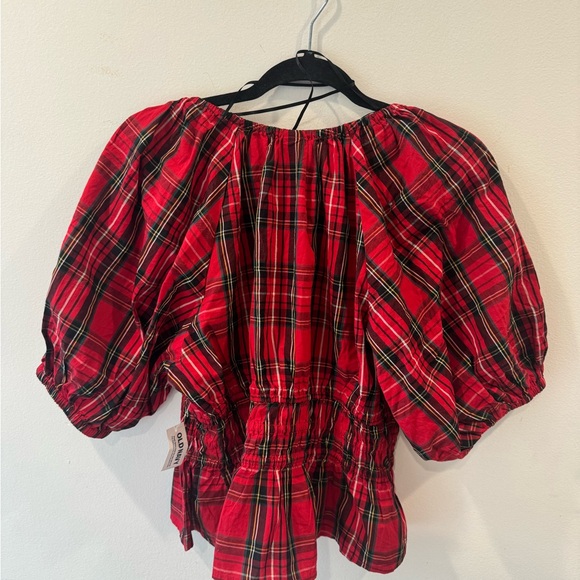 NWT! Old Navy Red Plaid Women's Top - Picture 3 of 4